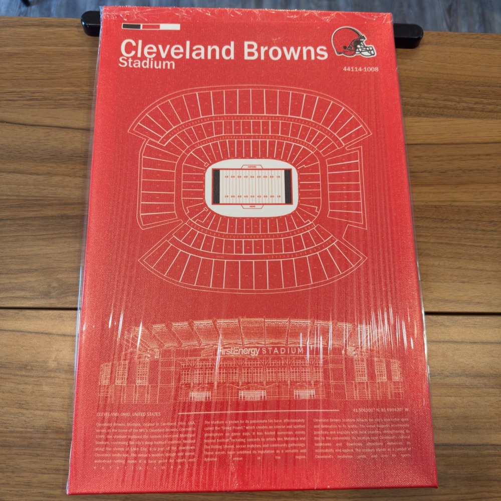 Cleveland Browns Stadium FirstEnergy Stadium Canvas Wall Art 11x17 NCX104-11X17F